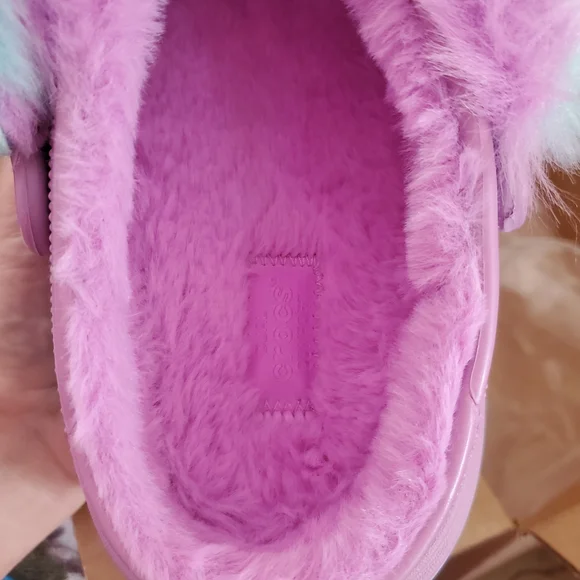 Crocs x Aespa New Lined Stomp Clogs Lilac Blue Men's 8 / Women's 10 NWT - Picture 13 of 15